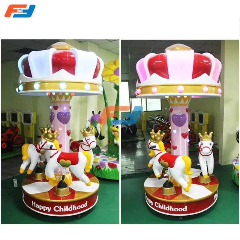 Equipos clásicos del parque de atracciones de paseos de carnaval Mini carrusel Kiddie Ride