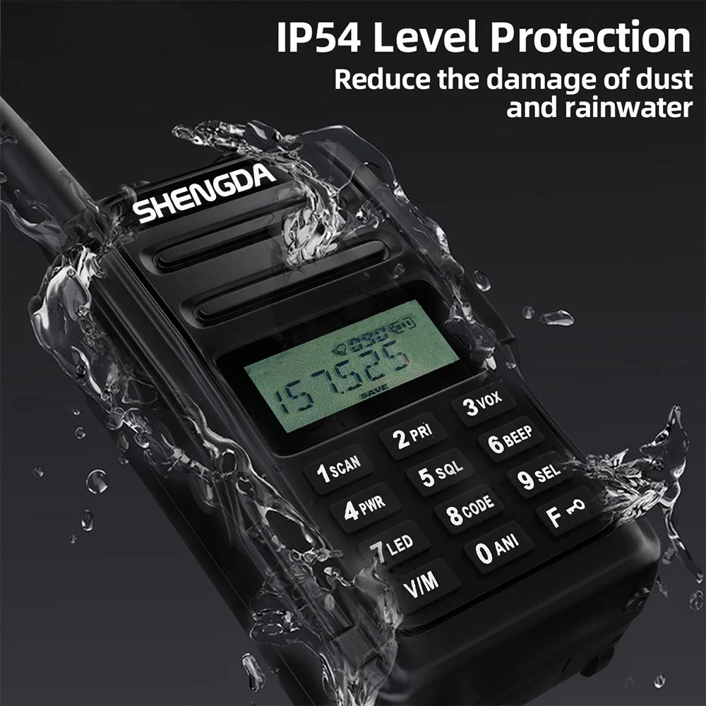 盛達85無線機10wワンキーフリークエンシーマッチングIP54暗号化チップ防塵耐衝撃VHF