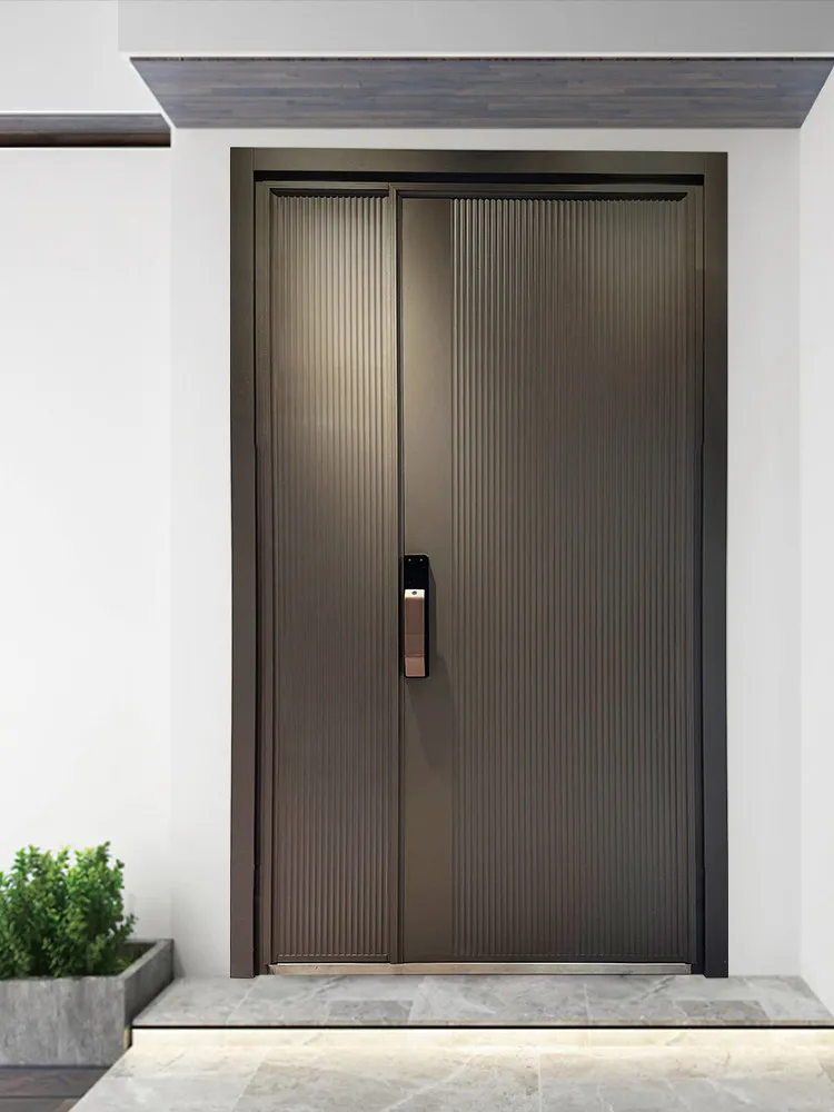 Custom Security Entrance Doors With Master-Slave Configuration For Villa Entrances