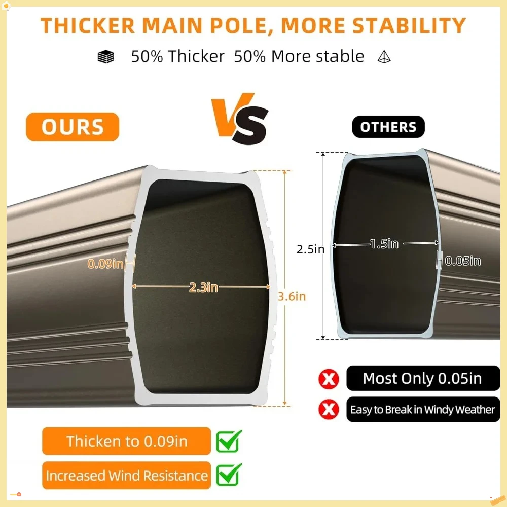 Guarda-chuva de pátio deslocado 10x13 pés, 360 °   Girando para Piscina e Deck Bege