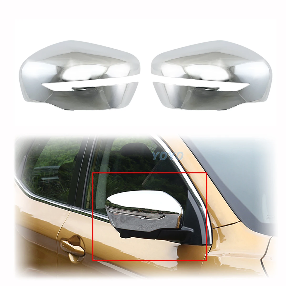 2PCS Car Carbon Rearview Accessories Side Door Mirror Covers Trim Paste Style For Nissan Murano 2015 2016 2017 2018 2019 2024