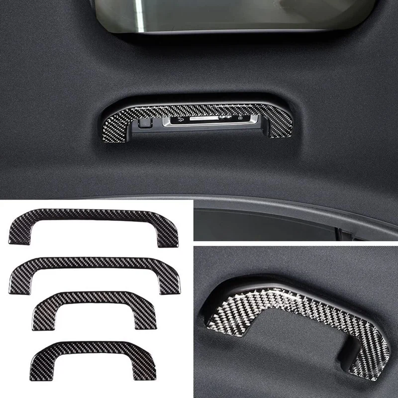 

For Mercedes-Benz C-Class W206 2022 2023 Soft Carbon Fiber Car Roof Grab Handle Cover Decorative Trim Accessories
