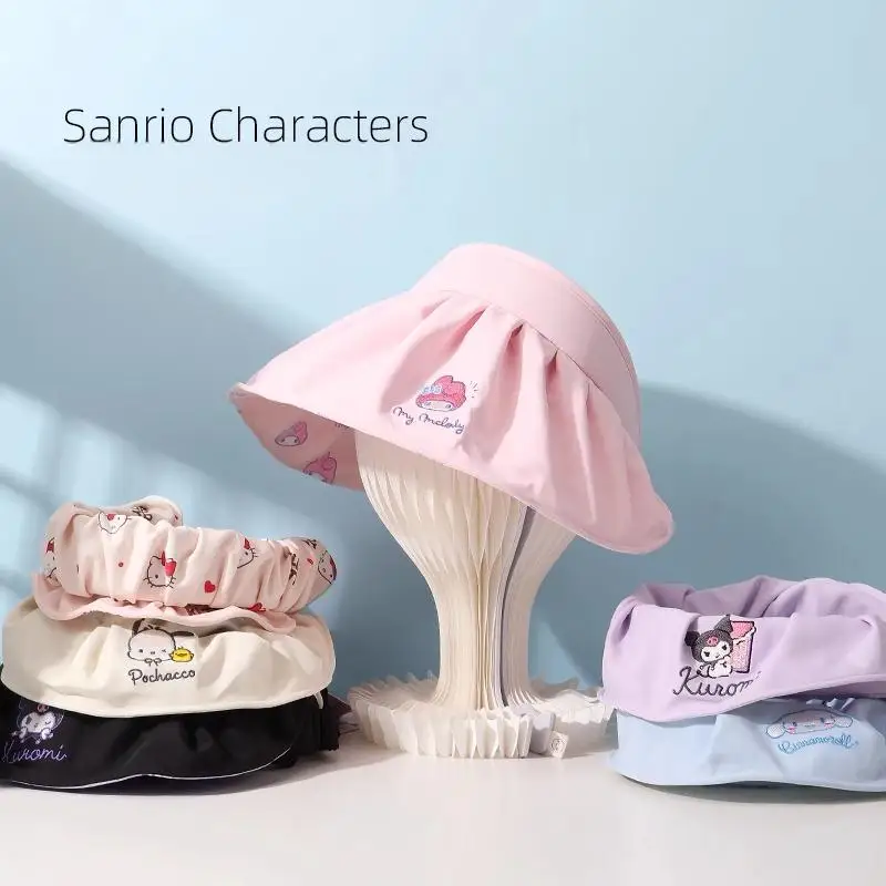 

Sanrio Cartoon Japanese Girl Heart Series Shell Hat Kawaii Kuromi Mymelody Cinnamoroll Sunshade Sun Hat Girls' Festival Gift