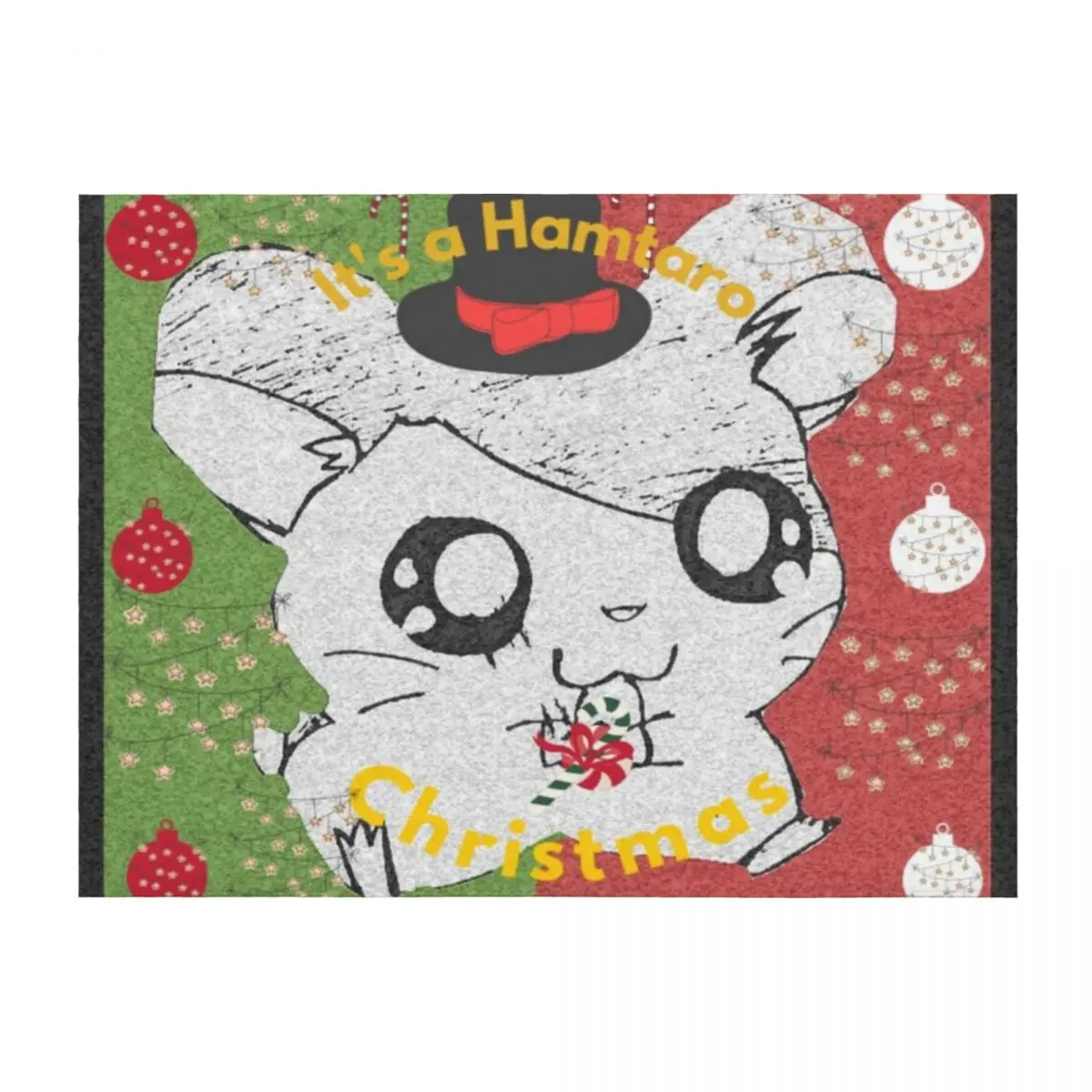 

Its a Hamtaro Christmas Throw Blanket Shaggy manga Flannels sofa bed Blankets