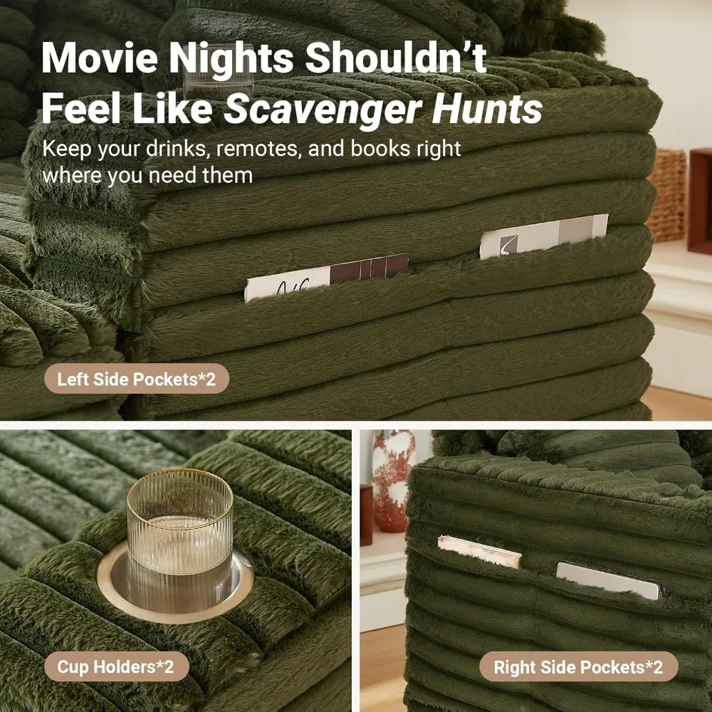 

64" Chaise Lounge Chair Indoor, Oversized Sleeper Chair with Wood Frame, Upholstered Sofa Bed, Customized