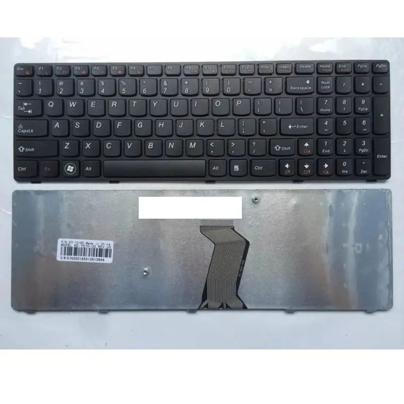 US Black New English Replace laptop keyboard For Lenovo y570 y570n y570i7 y570 Y570D