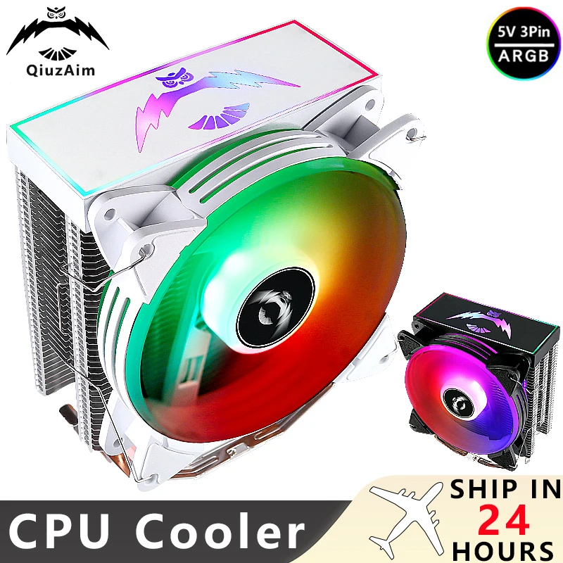 

QiuzAim High Quality Radiator CPU Argb 120mm Fan x79 x99 Processor Cooler 4/6 Heat Pipe install LGA1200 1700 2011 115x FM2+ AMD