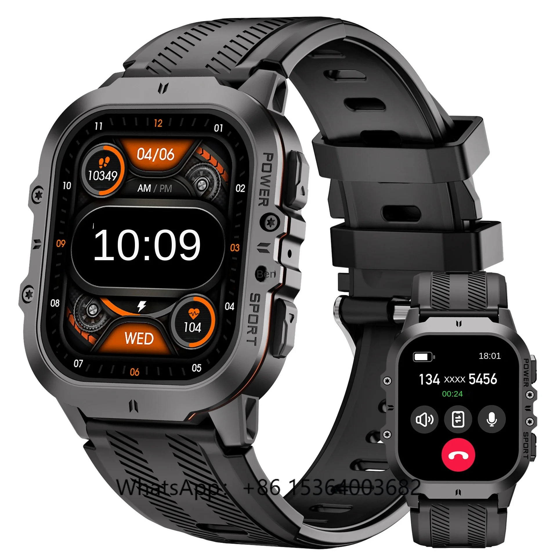 

TJXL-New C26 AI Voice Assistant Smart Watch 4G GPS Waterproof AMOLED Screen for Outdoor Exercise Bluetooth Call Heart Rate Blood