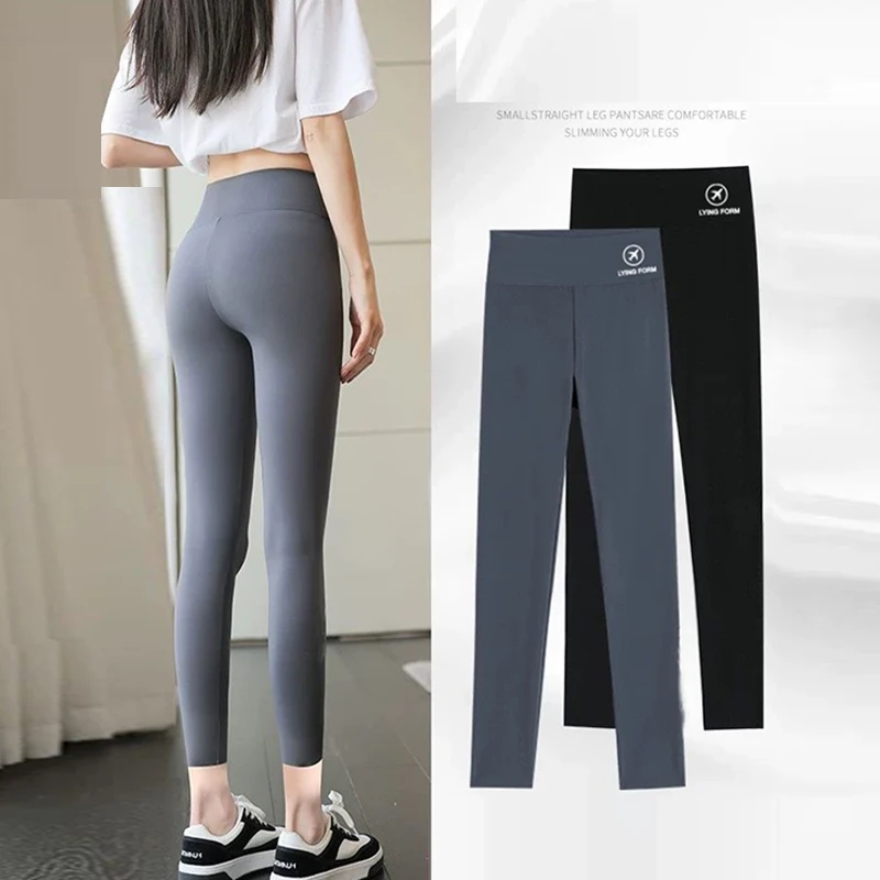 

High Waist Yoga Skinny Sexy Butt Lifting Leggings Long Panties Gym Casual Thermal For Woman Clothes Sporty Basic Black All-match