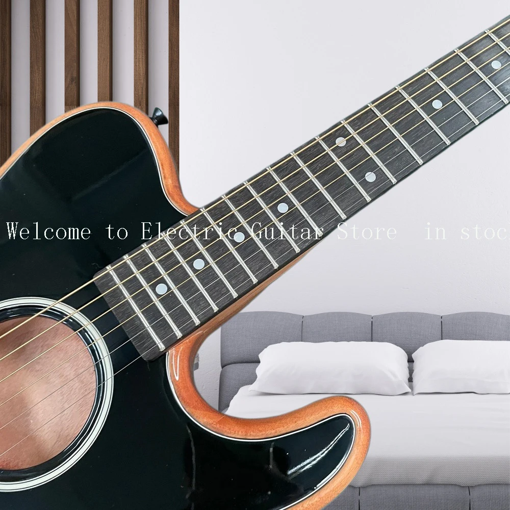 Hot Selling New Customized Acoustic Electric Guitar,Tiger Maple Veneer,Wood Color Paint,Factory Direct Sales #ASP654286