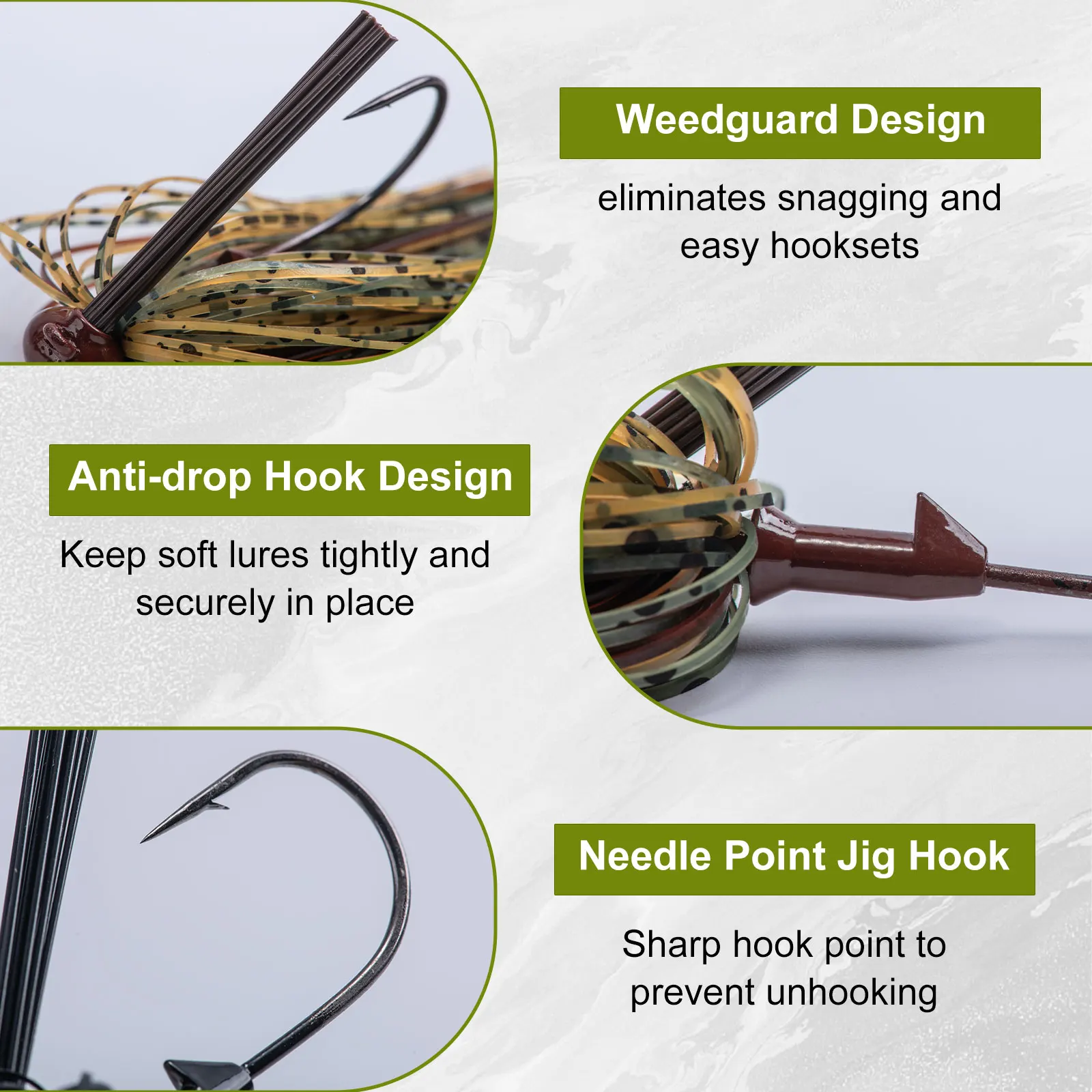 Goture Chatterbait Jig Spinner anti-enredos para lubina - imagen 2