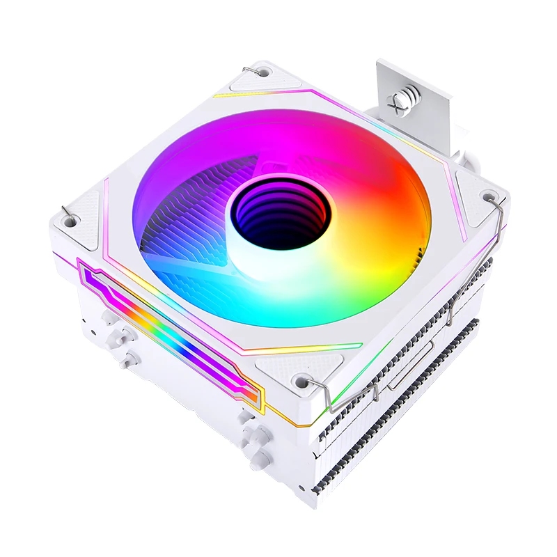 XUANFENG Cpu Кулер с воздушным охлаждением, полностью черный, белый, 4 тепловых трубки, используемый для AM4 AM5 x79 x99 i5 i7 i9, компьютерный вентилятор с гидравлическим подшипником 120 мм