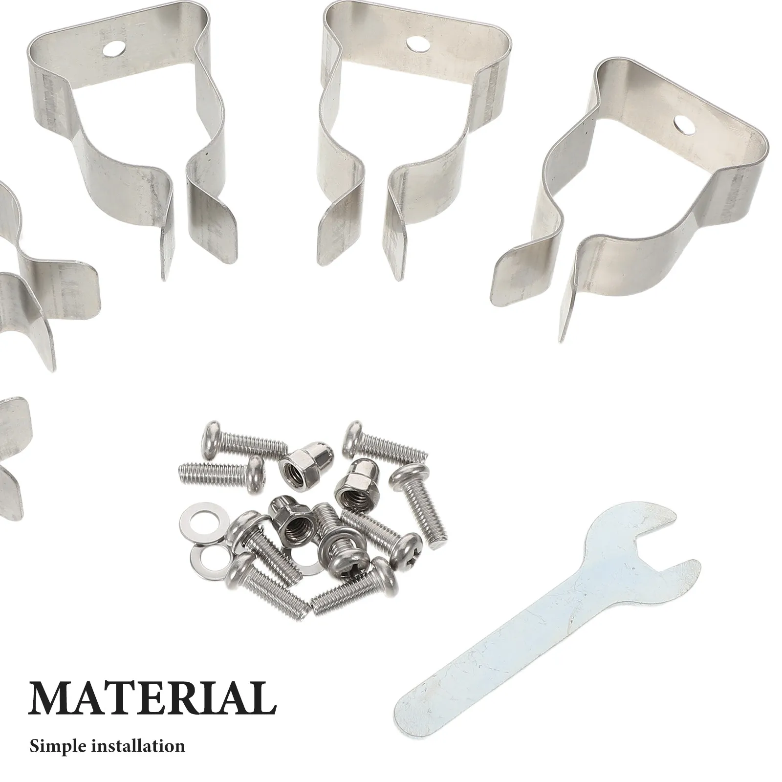 1Set Window Well Cover Spring Clips Stainless Steel Glass Panel Retainer Clamp Holder Fixing Clips for Basement Outdoor