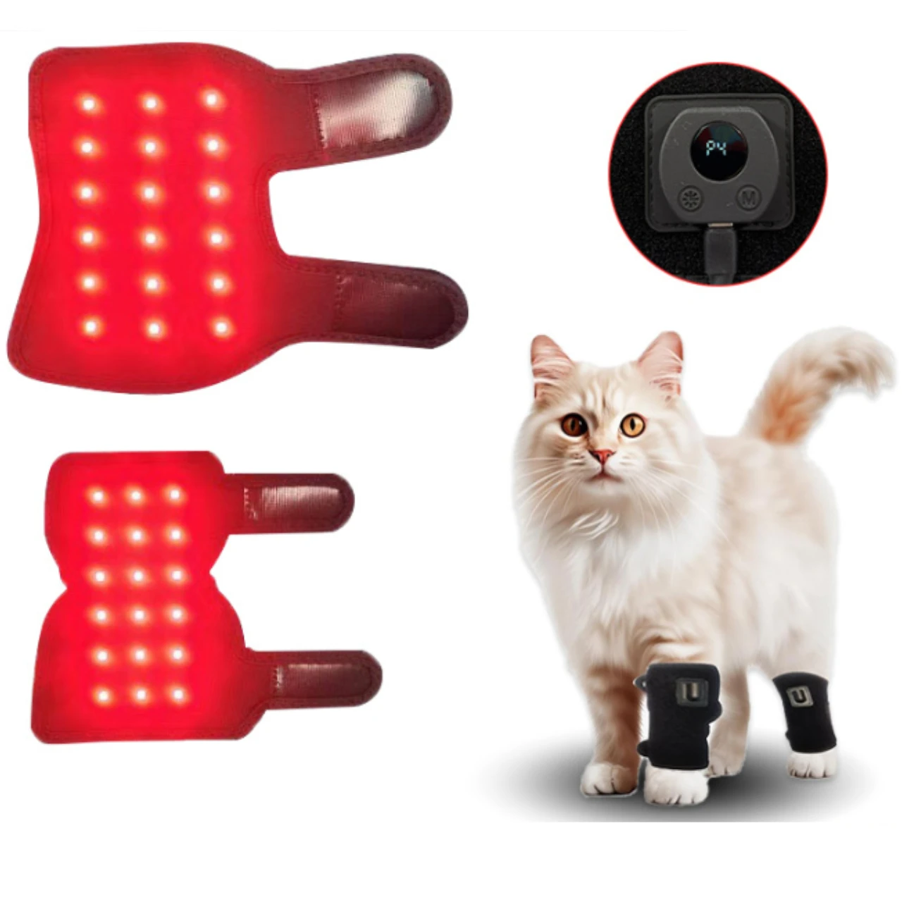NEUE Infrarot-Heillichttherapie für Haustiere, Rotlicht- und Infrarot-Lichttherapie-Wickelauflage für Katzen und Hunde zur Linderung von Muskel- und Gelenkschmerzen