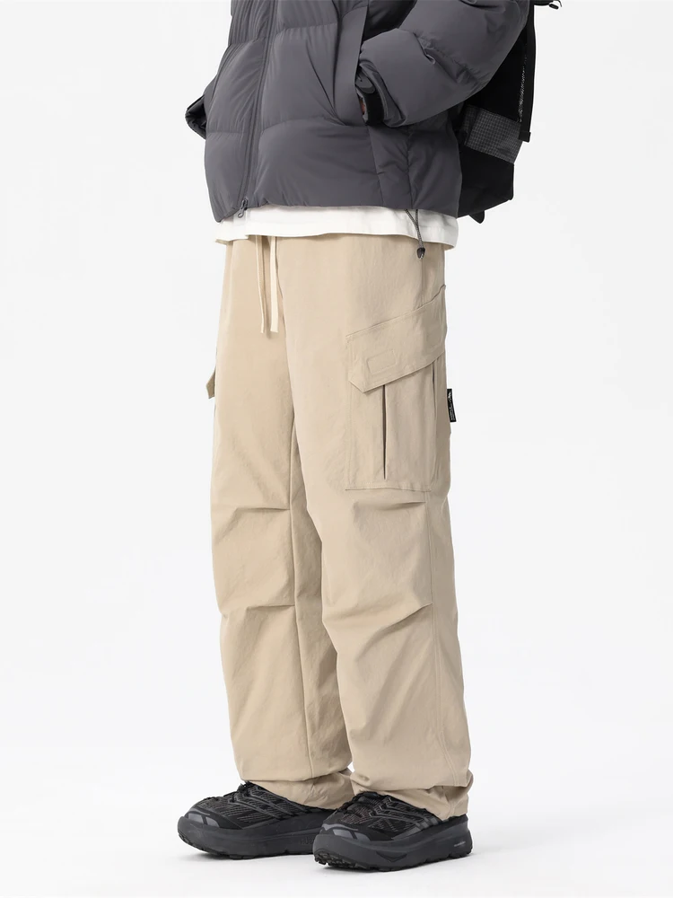 

Американские лыжные брюки в стиле ретро, мужские пуховые брюки больших размеров, уличные морозостойкие зимние ботинки, прямая рабочая одежда