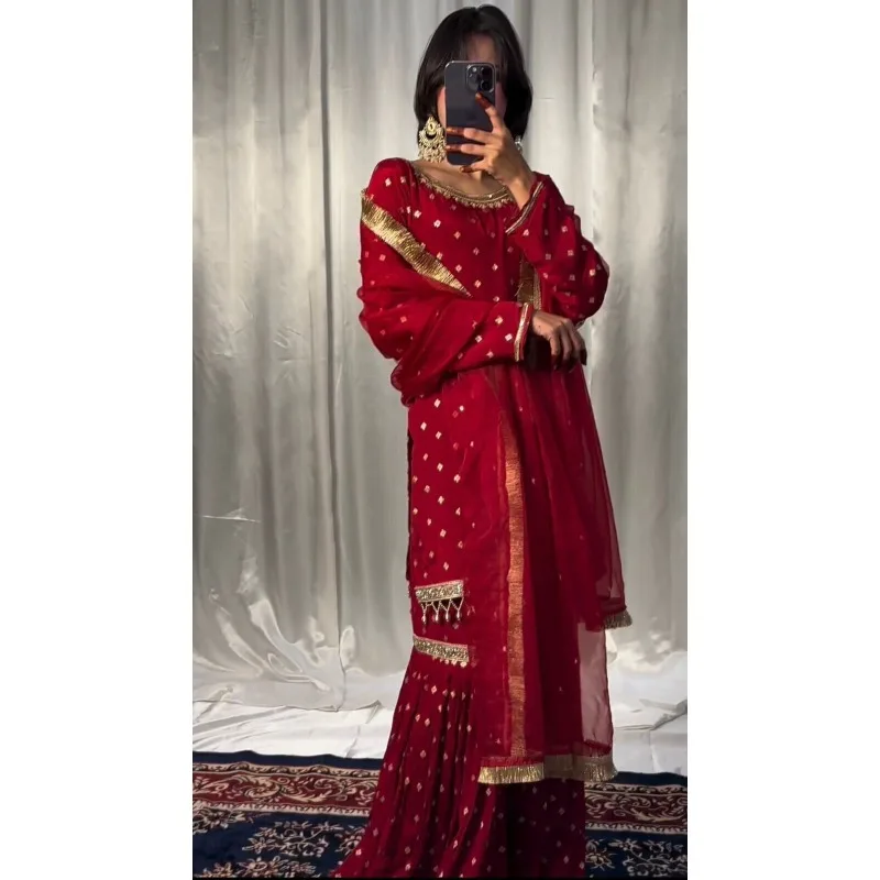 Salwar Kameez Pakistan Indian Wedding Party Dress Polaroid Suit