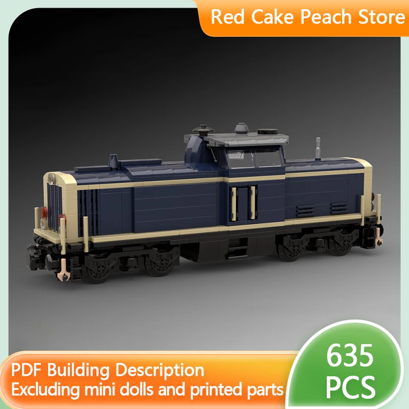 City Service Car Model MOC Building Bricks German Freight Locomotive Modular Technology Gift Holiday Assemble Children Toys Suit