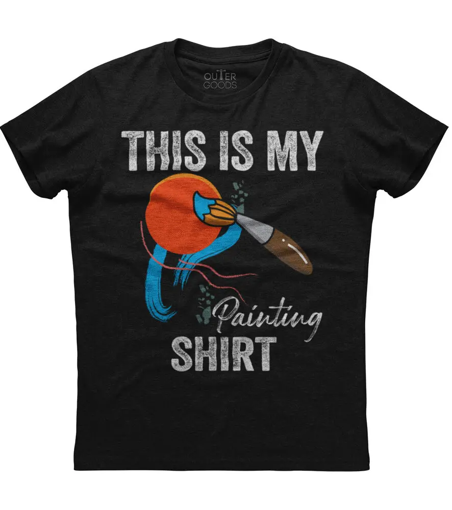 This Is My Painting Shirt Funny Painter Mens Short Sleeve Cotton Black T-shirtHigh quality 100% cottonAnime Graphic T-shirts for