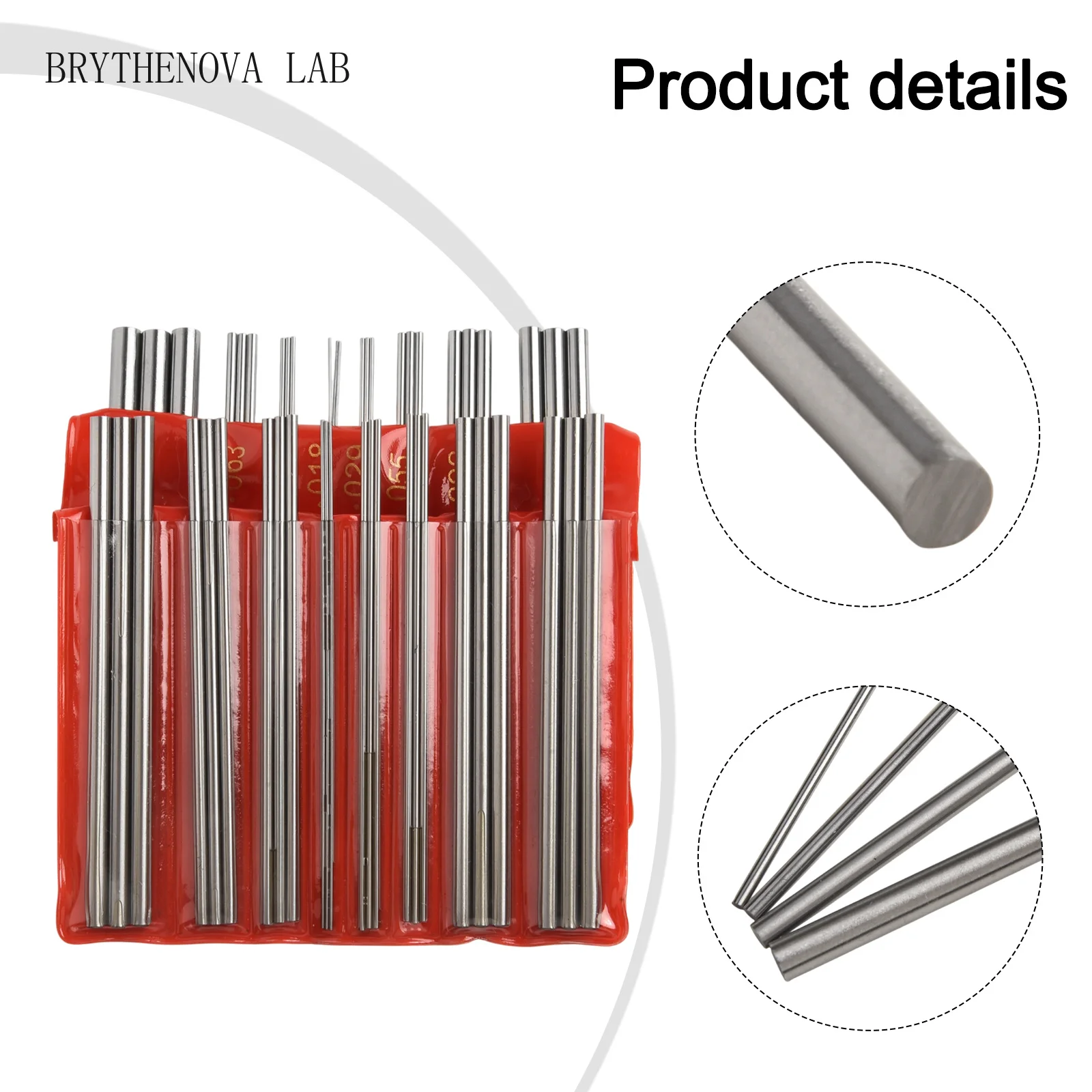 48pcs Thread Measuring Wire Set 0.5mm to 6mm Pitch Thread Wire 3-wire Wires Test for Measure External 60inch