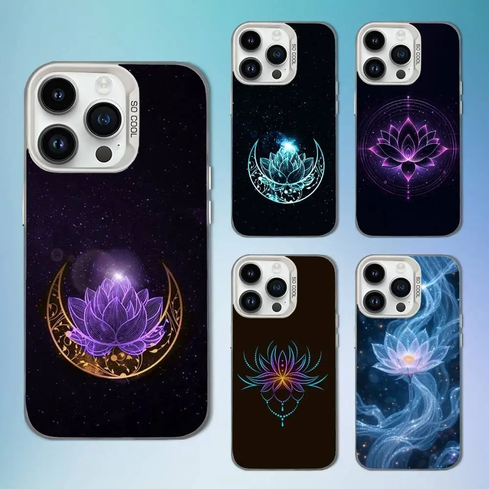 

Cool Art Lotus Phone Case For iPhone 16,15,14,13,12,11,Mini,XS,Pro,SE,MAX White Matte Shockproof Cover