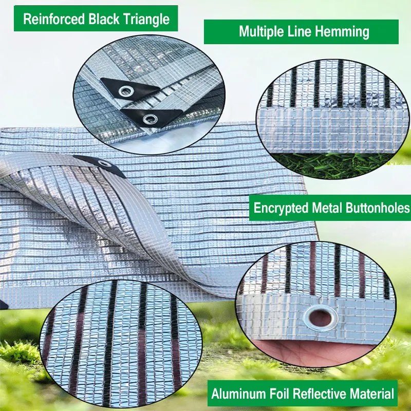 55–99 % Schattenrate, Aluminiumfolie, Sonnenschutznetz, Garten, Sonnenschutz, Segel, Garage, Markise, Pflanze, Sonnenschutz, Sichtschutz, Zaunnetz – Detail 19