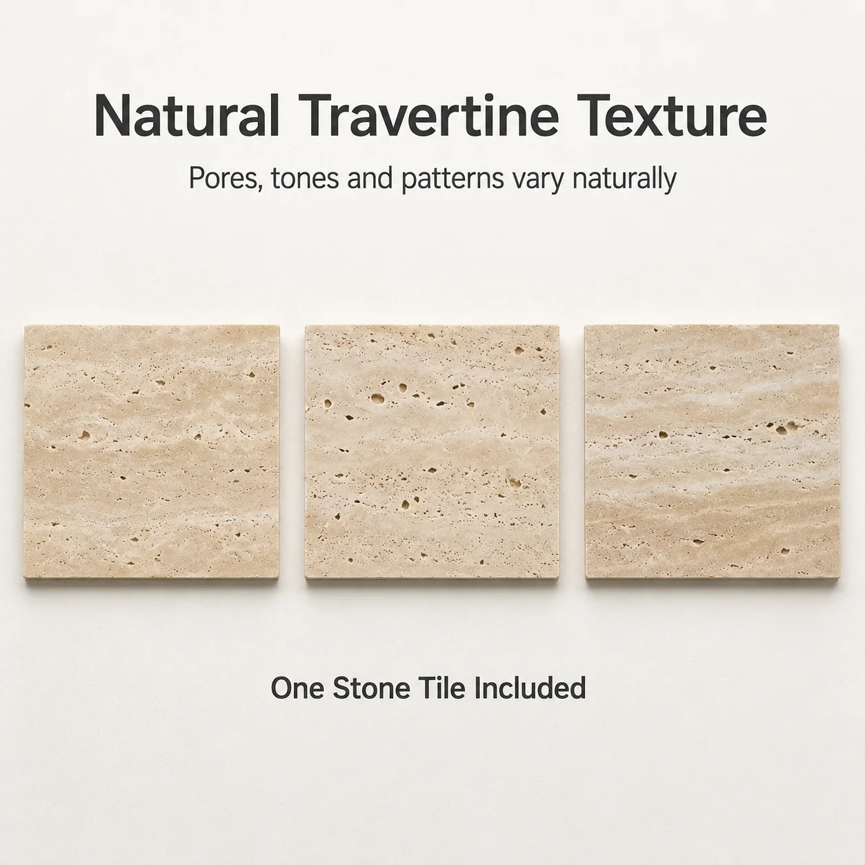 Travertine Marble Coaster Set & Vanity Tray, Natural Stone Slab Quadrilateral for Earring Display Cup Stand Vanity Organizer