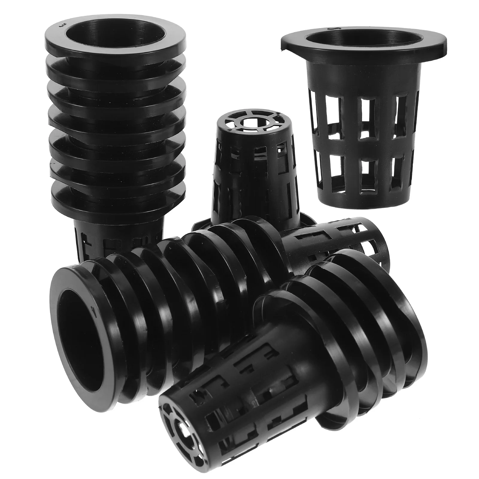 

50pcs Planting Basket Hydroponic Net Cups Plastic Pot Mesh Container Slotted Fish Tank Pots For Use