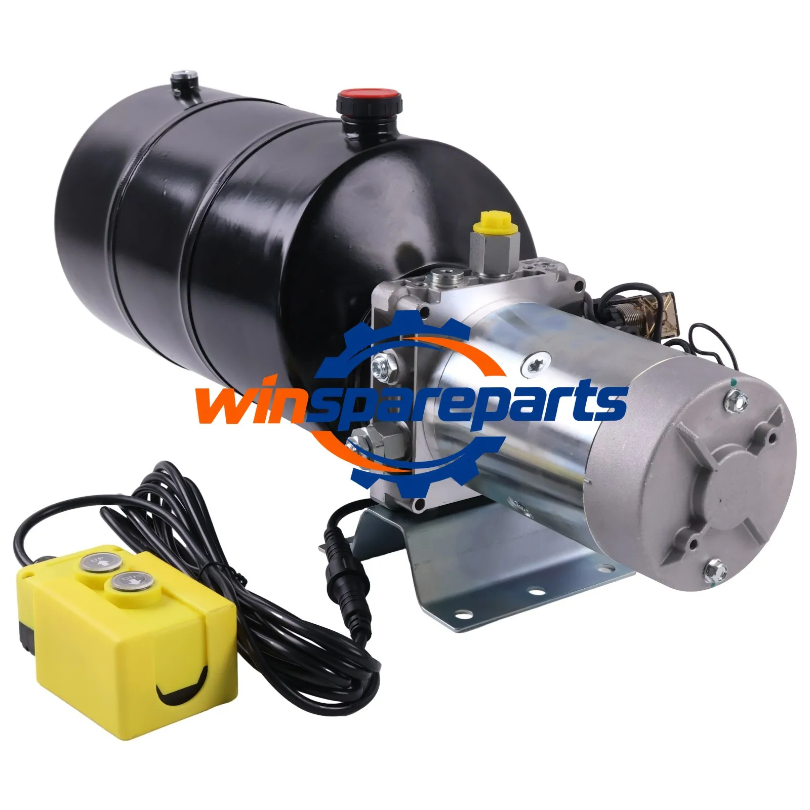 12V DC Single Acting Hydraulic Power Unit 10 Quart Tank With Remote Control