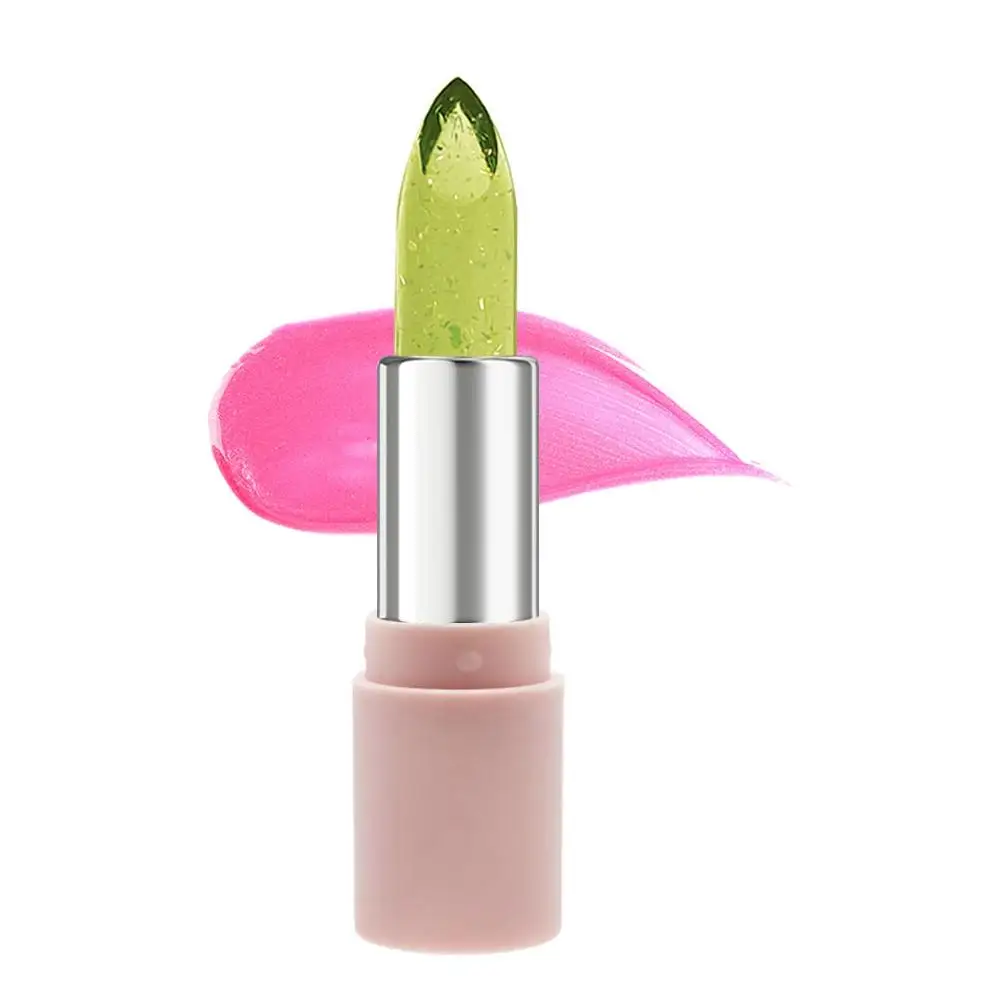 Blumen gelee Lippenstift 6 Farben Temperatur änderung Farbe nahrhafte Lippen Feuchtigkeit creme ändern Lippen dauerhafte Balsam lange Stick mag w0w3