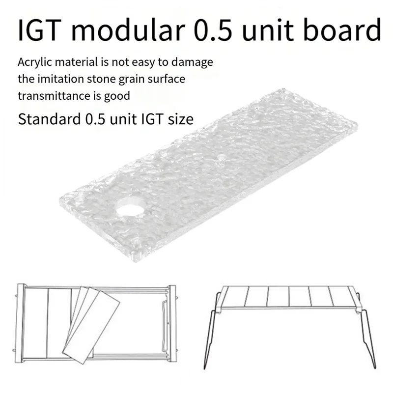 

A69P-Acrylic Transparent Table Board For Outdoor Camping Table Connector Plate Table Shelf Picnic Desk Plate For IGT Series