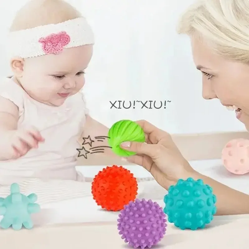 아기 물놀이 목욕 장난감 세트 질감 있는 감각 발달 공 마사지 교육용 장난감 유아 목욕 놀이용 실용 용품