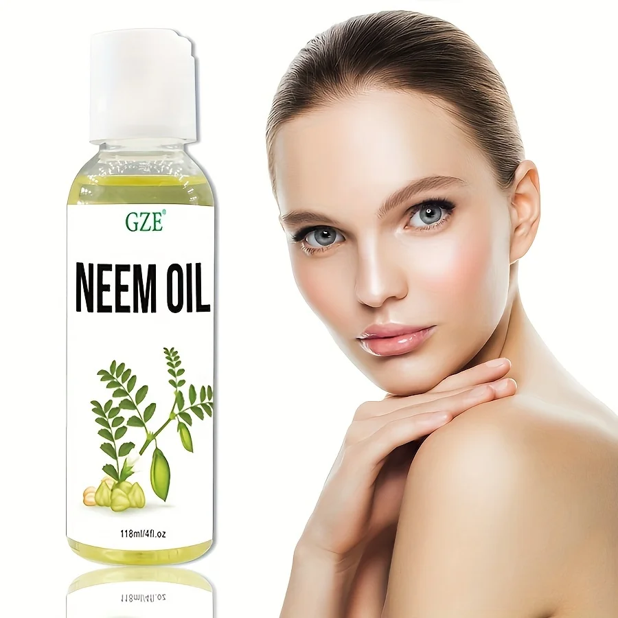 GZE Neem Oil for Skin, Hair Growth Undiluted Cold-Pressed, Uses for Hair, Skin, and Nails