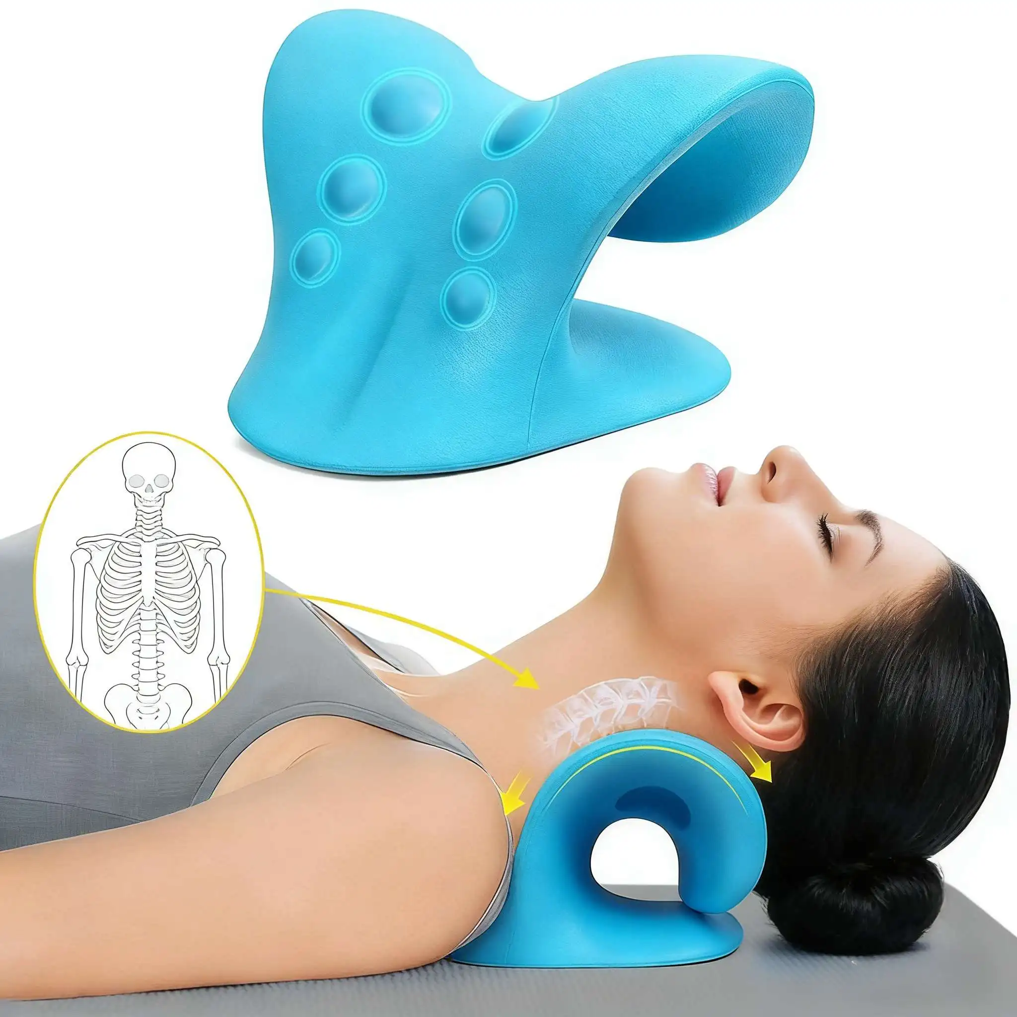 

Устройство для вытяжения шейного отдела позвоночника, подушка-растяжитель для шеи, подушка для снятия боли, расслабитель для плеч, корректор сутулости для расслабления мышц