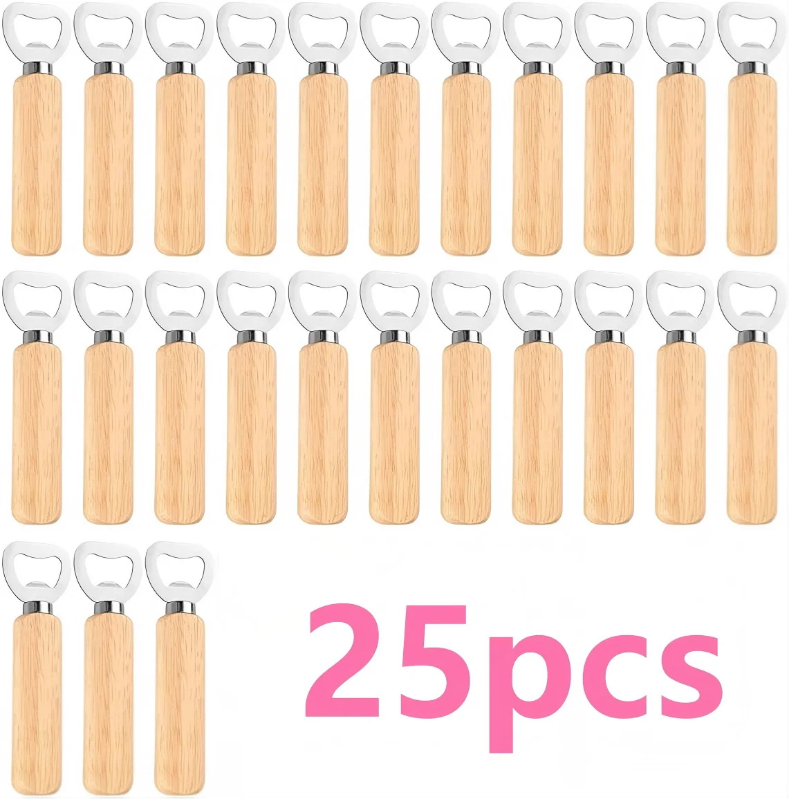 Dofiki-set bestaande uit 25/50/100/200 houten flesopeners - het ideale cadeau voor mannen en bierliefhebbers
