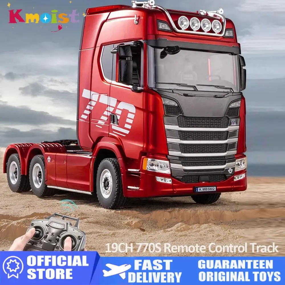 

Huina 1501 770S Alloy Tractor 19Ch Rc Truck 1/18 2.4G Remote Control Engineering Trailer Truck with Light and Sound Toys Gifts