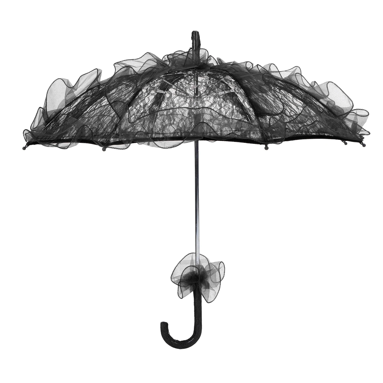 Fotografiebenodigdheden Bruiloft Paraplu Unieke opvouwbare kanten stoffen parasol Paraplu Prestatie rekwisieten Bruiloft decoratie