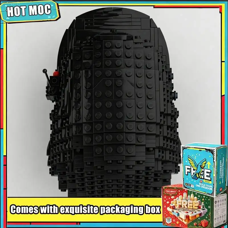 640PCS Battle Station Operator Helmet Model MOC Building Blocks Custom Puzzle DIY Assembly Creative Display Collection Toy Gift