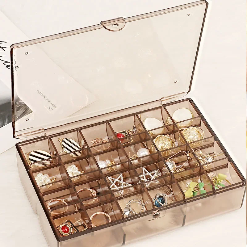 30 Grids Jewelry Boxes Double Layer Container Case Earring Rings Necklace Hair Clips Display Storage Organizer Women Girls Gift