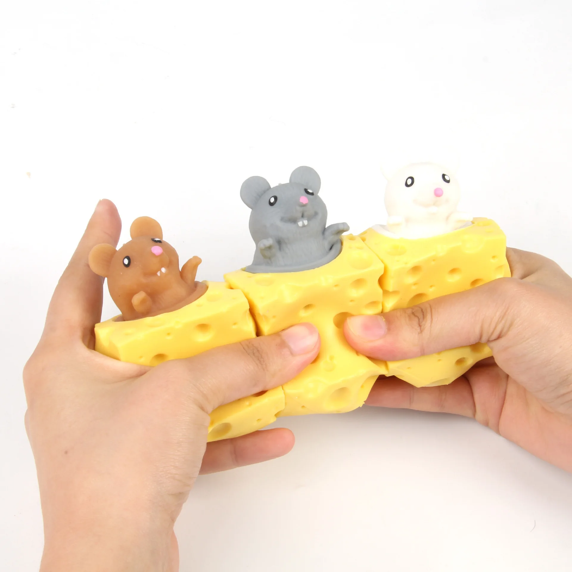 Funny Squeezing Cheese Mouse Toys Pop Up Kids Adult Decompression Anti-stress Toy Birthday Surprise Gift Party Prize Pranks Toys