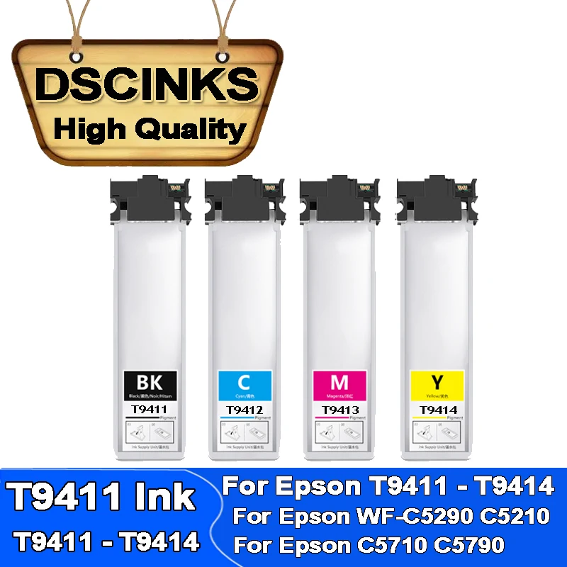 T9411 T9412 T9413 T9414 Compatible ink cartridge ink bag for Epson WF-C5290 C5210 C5710 C5790 Printer for Epson T9411 ink bag