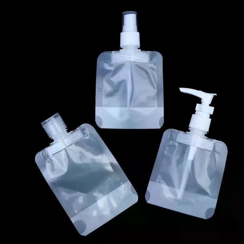 1Pcs 50ml Lotion Dispenser Bag Portable Travel Liquid Pouch Refillable Shampoo Cosmetic Storage Container Gift Accessory