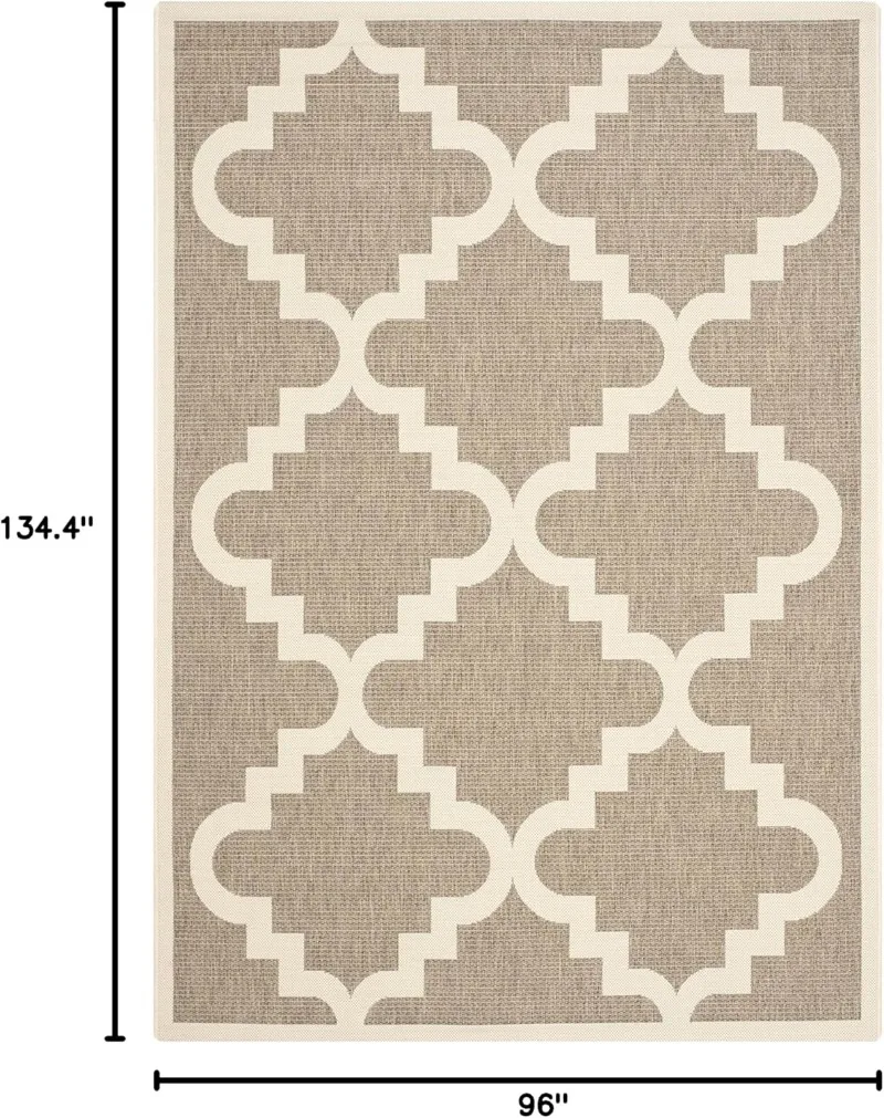 8 × 11'2 بوصة بني / بيج CY6017 داخلي / خارجي مقاوم للماء سهل التنظيف للفناء الخلفي غرفة الطين Ar