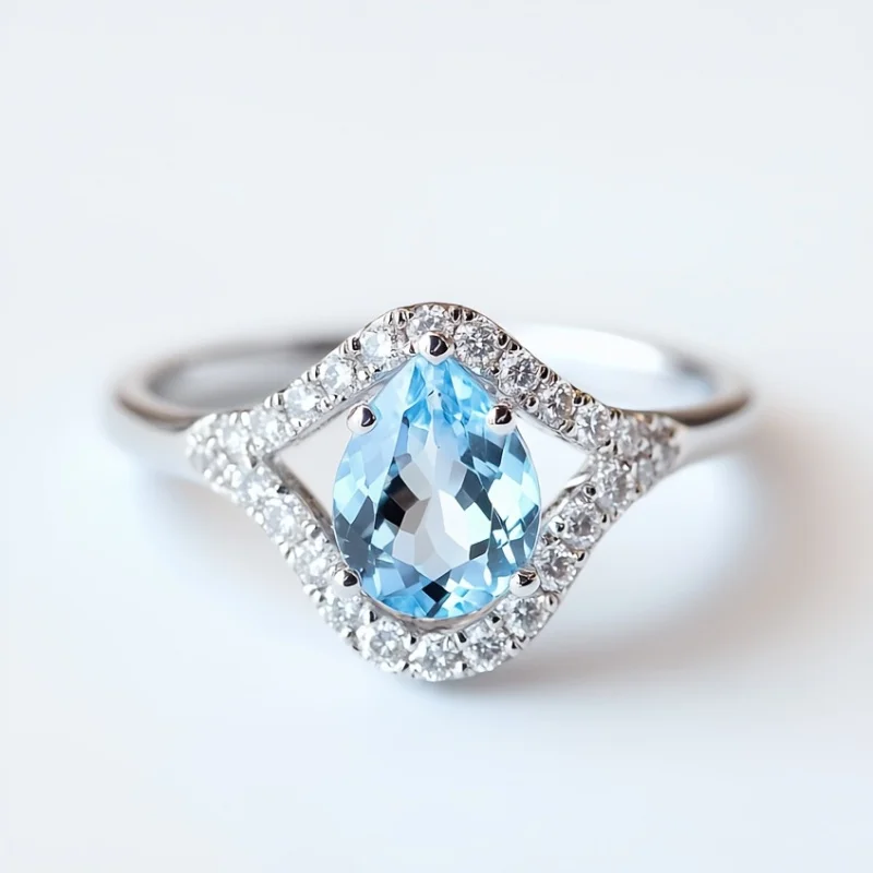 

Кольцо с кристаллами SGARIT, стерлинговое серебро 925 пробы, каплевидный топаз, женское кольцо для драгоценных камней, обручальное кольцо, свадебные украшения для помолвки