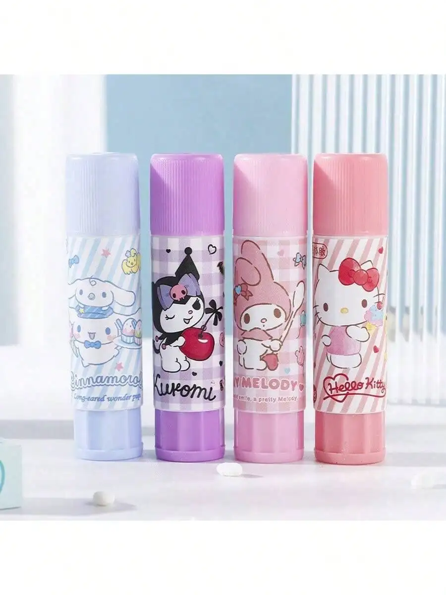 

1/2/3pcs Sanrio High-Strength Adhesive Glue Stick, Cute DIY Crafting & Journaling Accessory, Random Color