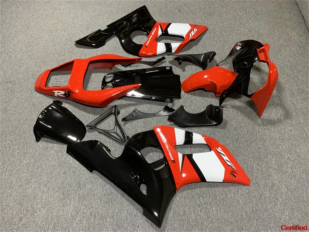 

Комплект обтекателей мотоцикла, подходящий для Yzf R6 1998 1999 2000 2001 2002, комплект кузовных работ из АБС-пластика, красный, черный
