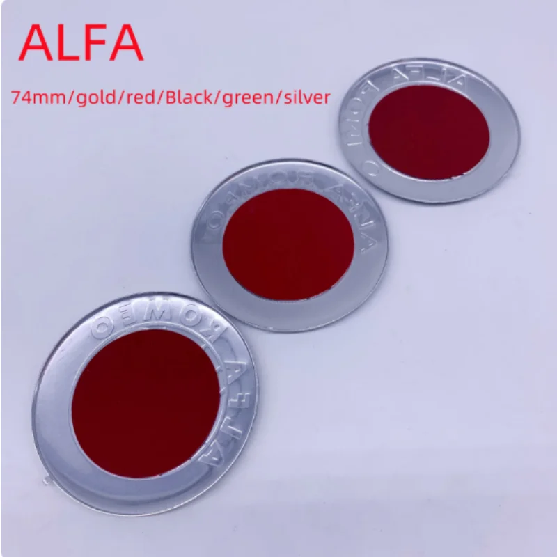 2/5/10pcs 74mm Chrome Car Front Rear Emblem Stickers Fitfor 147 156 159 166 GT Spider Giulietta Stelvio Auto Styling Accessories