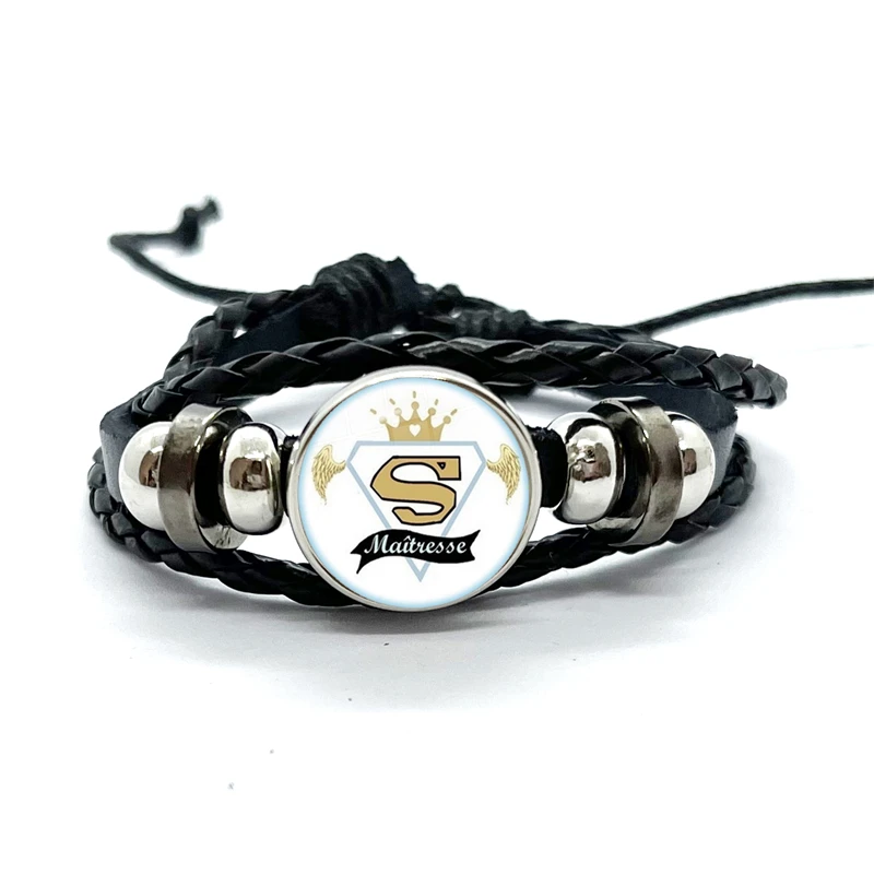 Hot Fashion Teacher Gift Super Mistress Leather Bracelets Multilayer Braided Bracelets Bangles Handmade Jewelry Gifts
