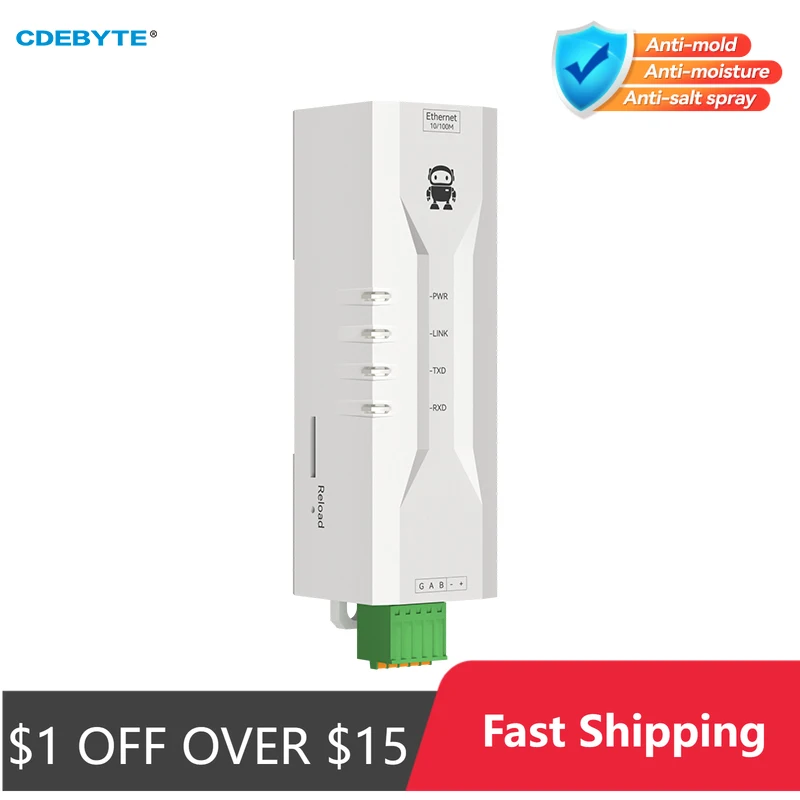 Seri ke Server seri Ethernet RS485 ModBus Gateway CDEBYTE NE2-D11P isolasi sinyal Tautan soket 2 arah standar MQTT