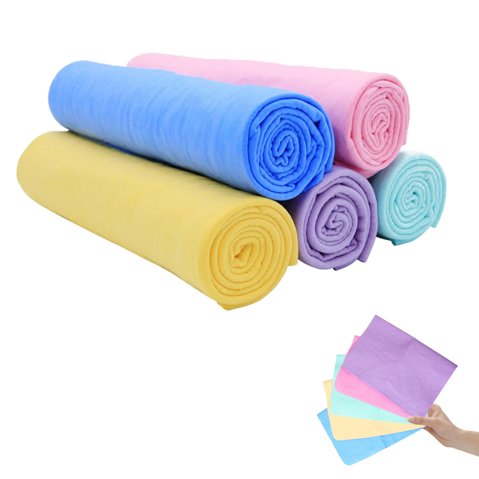

5pcs Pet Towel For Dogs Cats Ultra Absorbent Quick Drying Reusable Grooming Towel Pet Bathing Cleaning Drying Tool