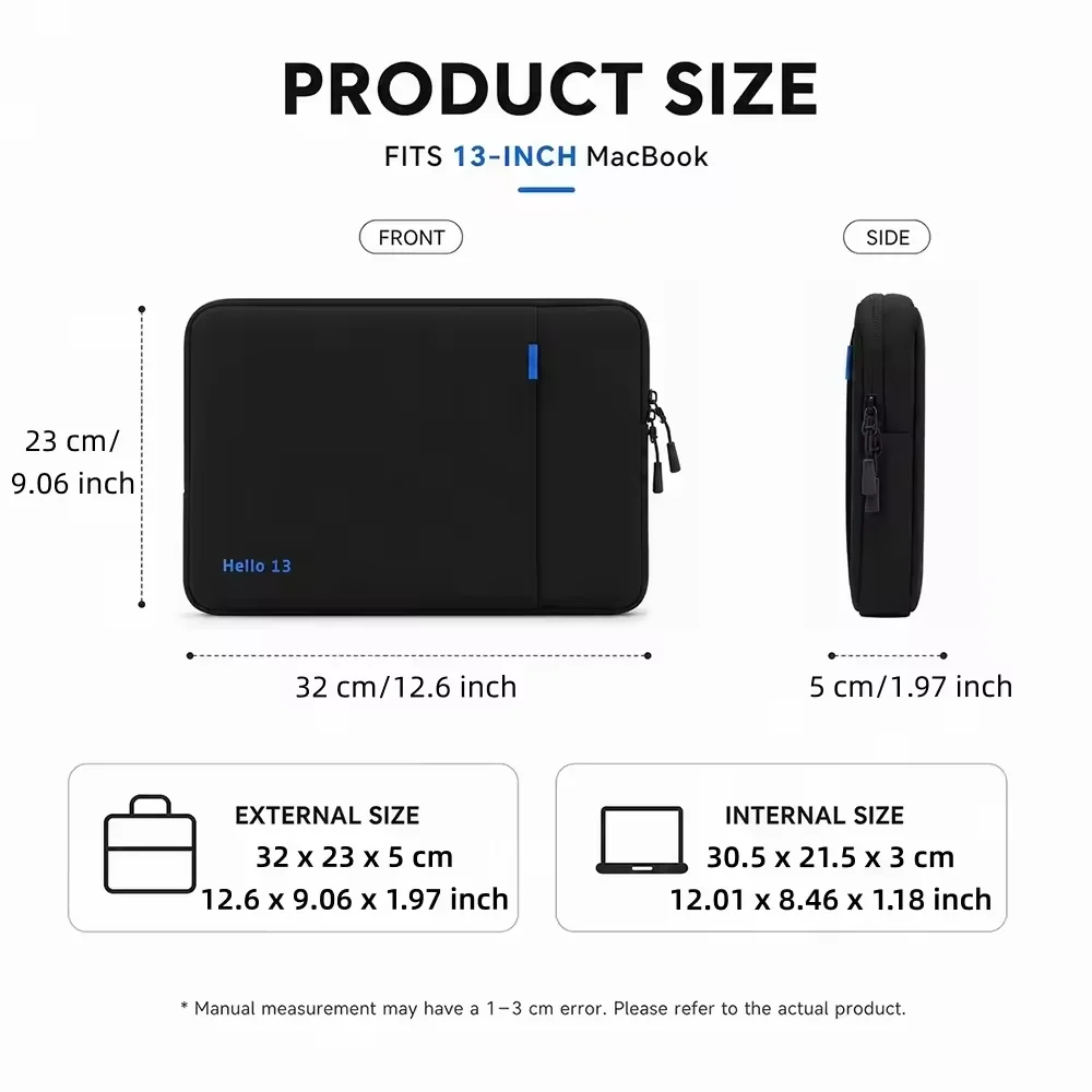 Laptop Sleeve Bag 13 Inch for MacBook Neo 2026 Surface Pro 7 8 9 10 11 Surface Laptop Go 1 2 3 Slim Computer Case for Work Trips